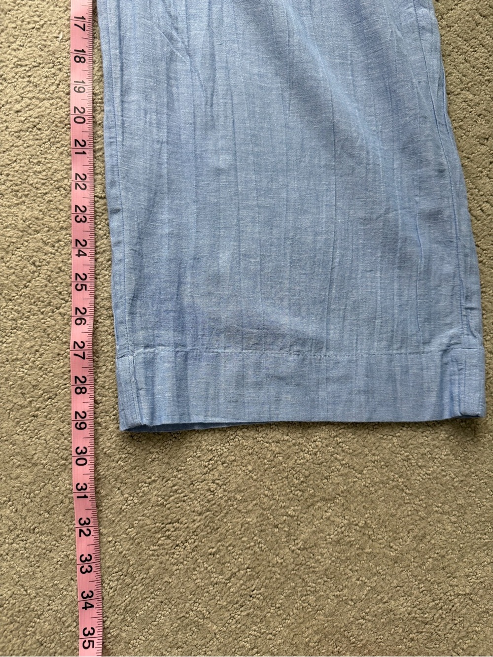 NWT - Gap Crinkle Gauze Dolman PJ Set - Top & Bottom sz M - linen blend Chambray - Picture 10 of 15